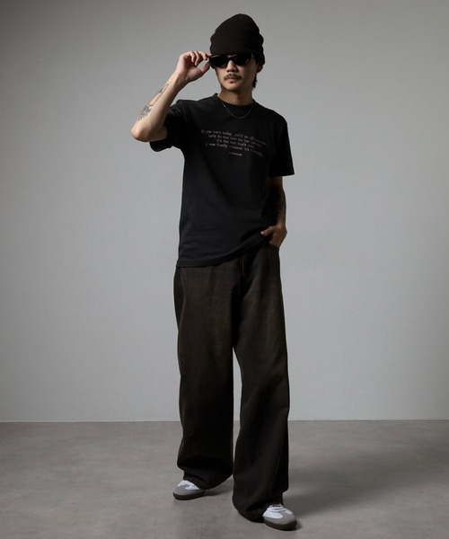 &soiree(アンドソワレ)の「&soiree フロント刺繍Tシャツ(Tシャツ/カットソー・レディース・ホワイト/ピンク/ネイビー/ベージュ/スミクロ/ブラウン・F/FREE)」の22枚目の写真