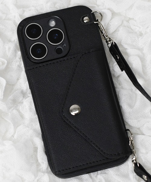 Fun & Daily（ファンアンドデイリー）の「レザーショルダー iPhoneケース　iPhone14 15 16 Plus/Pro/ProMax カードケース（スマホケース/カバー・レディース・ブラック・iPhone 15/iPhone 15 Plus/iPhone 15 Pro/iPhone 15 Pro Max/iPhone 16/iPhone 16 Plus/iPhone 16 Pro/iPhone 16 Pro Max）」の16枚目の写真