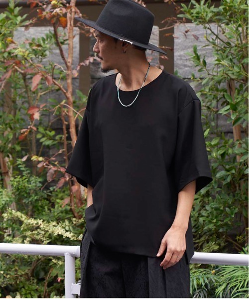 Iroquois（イロコイ）の「E TWILL STRETCH T-SHIRTS ツイルストレッチTシャツ（Tシャツ/カットソー・メンズ・ブラック/チャコールグレー/ブルー・1/2/3）」の4枚目の写真