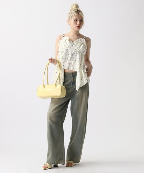 FOREVER 21（フォーエバー トゥエンティーワン）の「【2025SS】ドットアシメヘムキャミチュニック（キャミソール・レディース・ブラック/ナチュラル・FREE）」の21枚目の写真