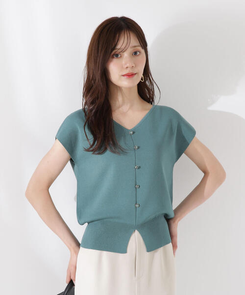 PROPORTION BODY DRESSING(プロポーションボディドレッシング)の「前後2WAY総針ニット / 1215270608(ニット/セーター・レディース・ネイビー/ホワイト系その他/ピンク/グリーン・FREE)」の15枚目の写真