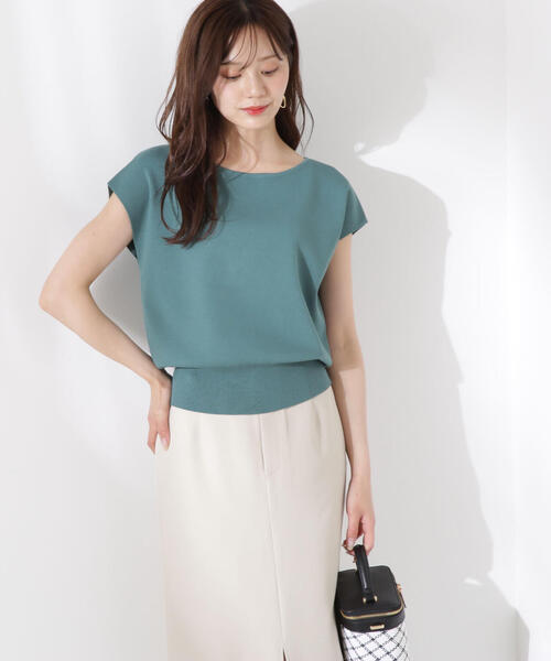 PROPORTION BODY DRESSING(プロポーションボディドレッシング)の「前後2WAY総針ニット / 1215270608(ニット/セーター・レディース・ネイビー/ホワイト系その他/ピンク/グリーン・FREE)」の14枚目の写真