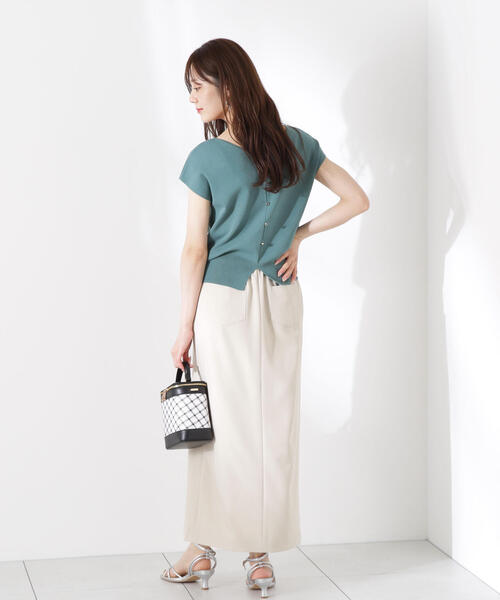 PROPORTION BODY DRESSING(プロポーションボディドレッシング)の「前後2WAY総針ニット / 1215270608(ニット/セーター・レディース・ネイビー/ホワイト系その他/ピンク/グリーン・FREE)」の13枚目の写真