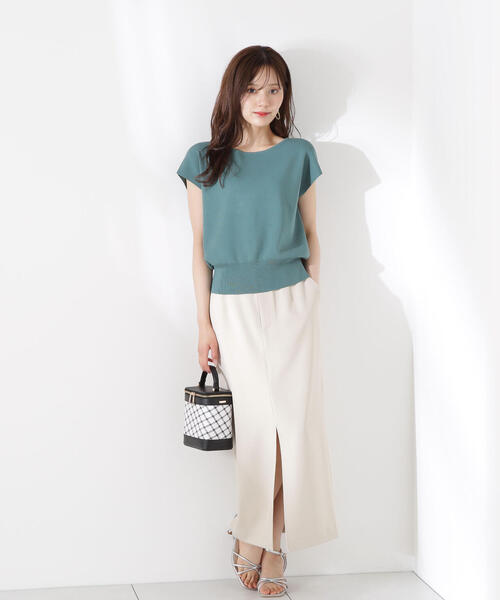 PROPORTION BODY DRESSING(プロポーションボディドレッシング)の「前後2WAY総針ニット / 1215270608(ニット/セーター・レディース・ネイビー/ホワイト系その他/ピンク/グリーン・FREE)」の12枚目の写真