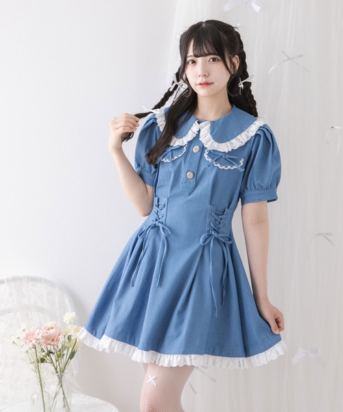 ワンピース ぷに様 30％OFF》セーラーカラーニットワンピース《@puniko___01コラボ