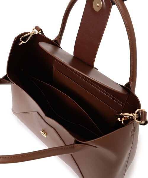 HASHIBAMI（ハシバミ）の「Hashibami / フェズ ヨコナガ A4バッグ（トートバッグ・レディース・ブラック/ダークブラウン・ONE SIZE）」の13枚目の写真