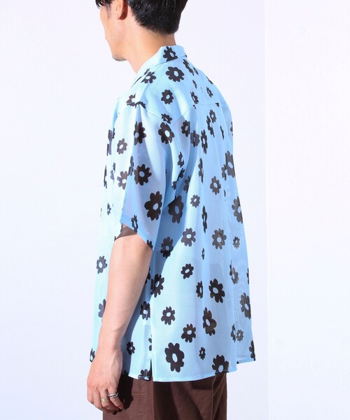 GLOSTER（グロスター）の「【GLOSTER/グロスター】フラワーメッシュシャツ ショートスリーブ オープンカラー 開襟シャツ（シャツ/ブラウス・メンズ・ブラック系その他/ブルー系その他/イエロー系その他・S/M/L）」の10枚目の写真