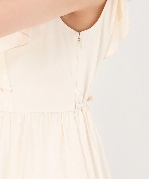 31 Sons de mode（トランテアン　ソン　ドゥ　モード）の「2025春夏新作 フリルカラーワンピース（シャツワンピース・レディース・ブルー/オフホワイト/ブラウン・S/M）」の13枚目の写真