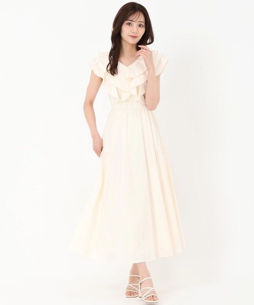 （新品タグ付き✨）31 Sons de mode ♡ フリル付き　半袖ワンピース セール】2025春夏新作 フリルカラーワンピース（シャツ