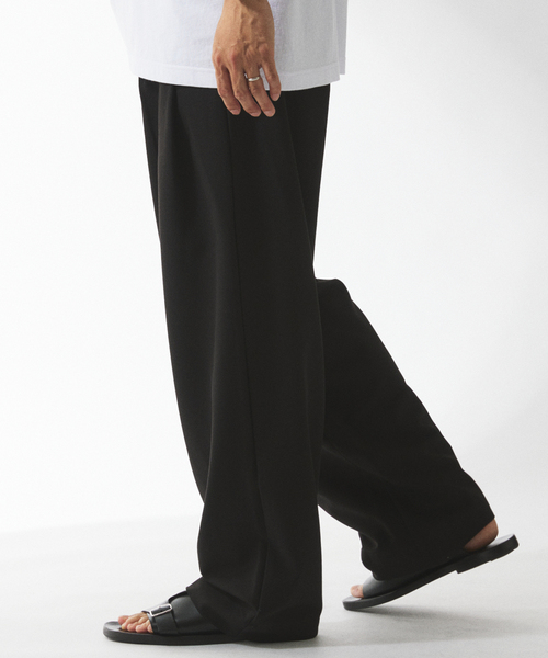 JOURNAL STANDARD relume（ジャーナルスタンダード　レリューム）の「ヒールカット ライトルーズスラックス（スラックス・メンズ・チャコールグレー/ブラック/ベージュ・SMALL/MEDIUM/LARGE）」の5枚目の写真