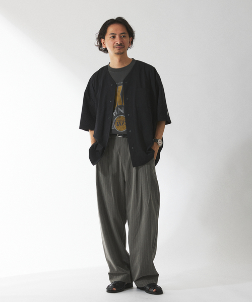 JOURNAL STANDARD relume（ジャーナルスタンダード　レリューム）の「ヒールカット ライトルーズスラックス（スラックス・メンズ・チャコールグレー/ブラック/ベージュ・SMALL/MEDIUM/LARGE）」の10枚目の写真