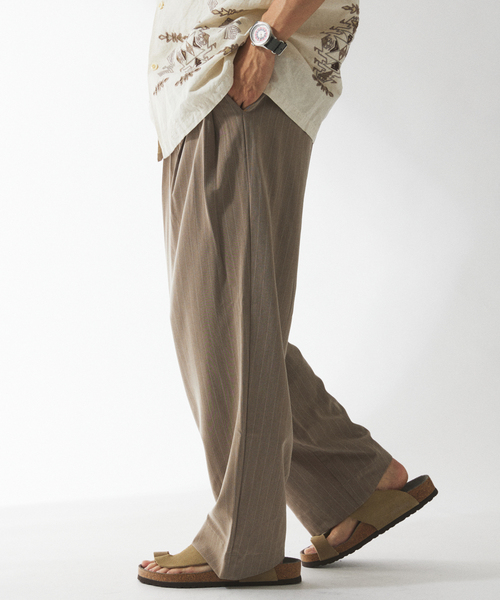 JOURNAL STANDARD relume（ジャーナルスタンダード　レリューム）の「ヒールカット ライトルーズスラックス（スラックス・メンズ・チャコールグレー/ブラック/ベージュ・SMALL/MEDIUM/LARGE）」の19枚目の写真