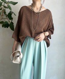 新品　タグ付きDoudou ボートネックロゴニット WEB限定】ボートネックロゴニット | DOUDOU(ドゥドゥ)レディース