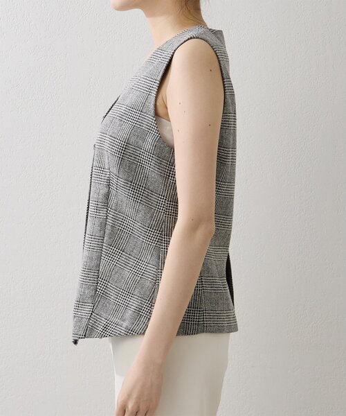 Whim Gazette（ウィムガゼット）の「ノーカラーベスト（ベスト・レディース・グレー/ブラウン・FREE）」の12枚目の写真