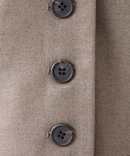 Whim Gazette（ウィムガゼット）の「ノーカラーベスト（ベスト・レディース・グレー/ブラウン・FREE）」の8枚目の写真