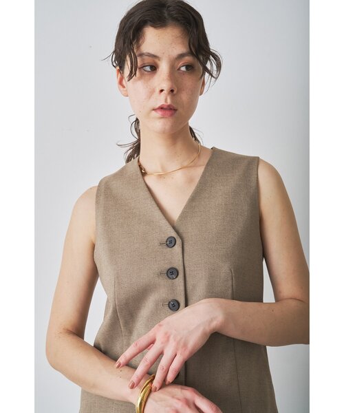 Whim Gazette（ウィムガゼット）の「ノーカラーベスト（ベスト・レディース・グレー/ブラウン・FREE）」の22枚目の写真