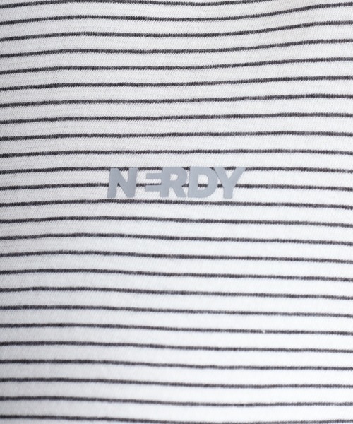 NERDY（ノルディ）の「ストライプ長袖Tシャツ（Tシャツ/カットソー・レディース・ブラック/ホワイト/ピンク・M/SS/S）」の20枚目の写真