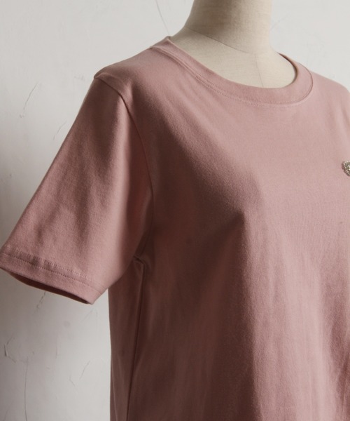 tocco closet(トッコ クローゼット)の「リボンビジュー付きTシャツ(Tシャツ/カットソー・レディース・ピンク/オフホワイト/チャコールグレー・M)」の22枚目の写真