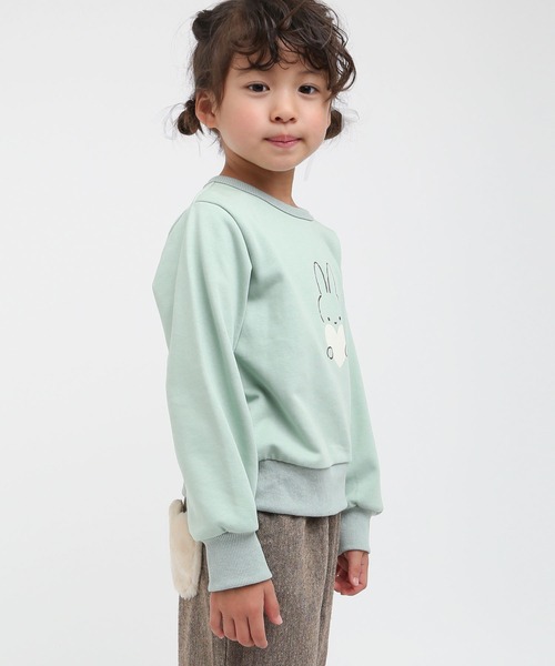 la poche biscuit（ラポシェビスキュイ）の「ハートうさぎトレーナー（スウェット・キッズ・ピンク/ミント/アイボリー・130/120/110/100/90/80）」の17枚目の写真