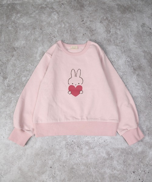la poche biscuit（ラポシェビスキュイ）の「ハートうさぎトレーナー（スウェット・キッズ・ピンク/ミント/アイボリー・130/120/110/100/90/80）」の15枚目の写真