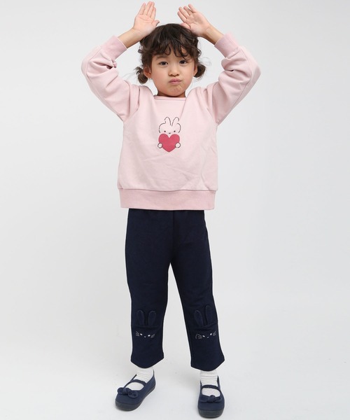 la poche biscuit（ラポシェビスキュイ）の「ハートうさぎトレーナー（スウェット・キッズ・ピンク/ミント/アイボリー・130/120/110/100/90/80）」の20枚目の写真