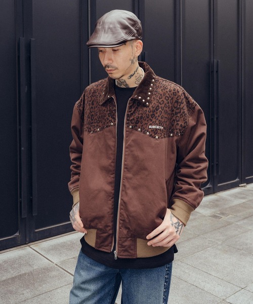 Subciety（サブサエティ）の「Faux leather hunting（ハンチング/ベレー帽・メンズ・ブラウン/ブラック・FREE）」の4枚目の写真