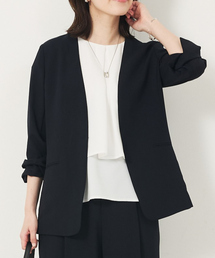 abahouse mavie（アバハウスマヴィ）の「【エニデイカセット・サマー】 ジョーゼットノーカラージャケット（ノーカラージャケット）」