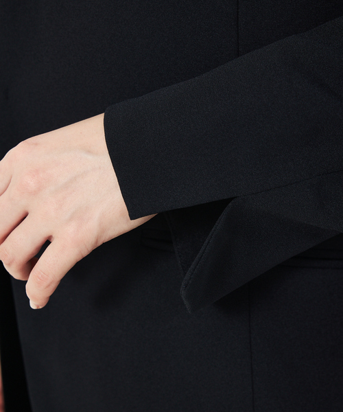 abahouse mavie（アバハウスマヴィ）の「【エニデイカセット・サマー】 ジョーゼットノーカラージャケット（ノーカラージャケット・レディース・ブラック/ダークネイビー・40/38/36）」の16枚目の写真