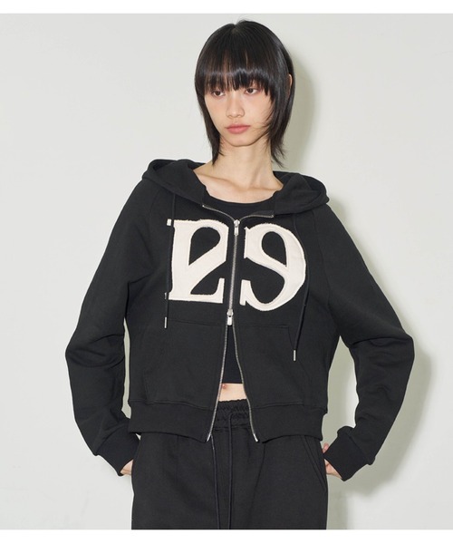 ILLIGO イリゴ　ジップ　パーカー　黒 セール】【ILLIGO】ロゴ パッチ ジップアップ パーカー LOGO