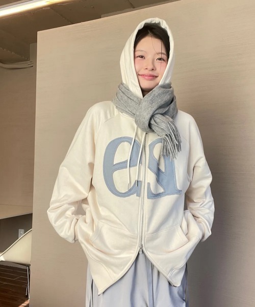 セール】【ILLIGO】ロゴ パッチ ジップアップ パーカー LOGO