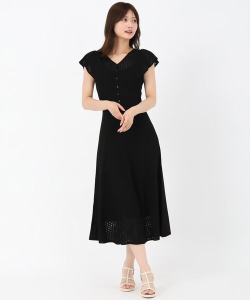 MISCH MASCH(ミッシュマッシュ)の「クロシェ風透かし柄ニットワンピース(ワンピース・レディース・ブラック/ベージュ/パープル・フリ-)」の17枚目の写真