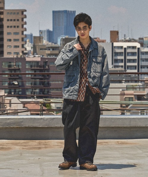 niko and...(ニコアンド)の「総柄オープンカラーシャツ(シャツ/ブラウス・メンズ・ネイビー/ブラウン・MEDIUM/LARGE)」の5枚目の写真