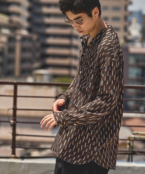 セール】総柄オープンカラーシャツ（シャツ/ブラウス）｜niko and