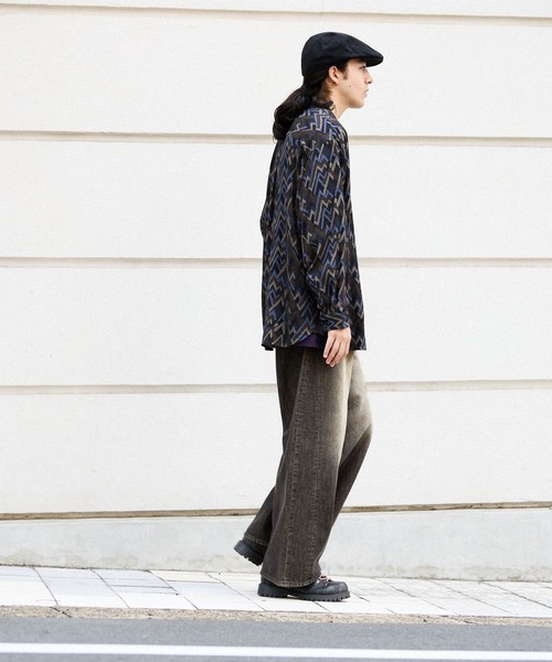 niko and...(ニコアンド)の「総柄オープンカラーシャツ(シャツ/ブラウス・メンズ・ネイビー/ブラウン・MEDIUM/LARGE)」の16枚目の写真