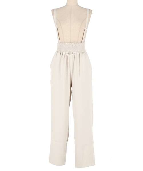 coca（coca）（コカ）の「【WEB限定セール】ウエストシャーリングサロペット（サロペット/オーバーオール・レディース・ライトベージュ/ブラック・M/S/L）」の21枚目の写真