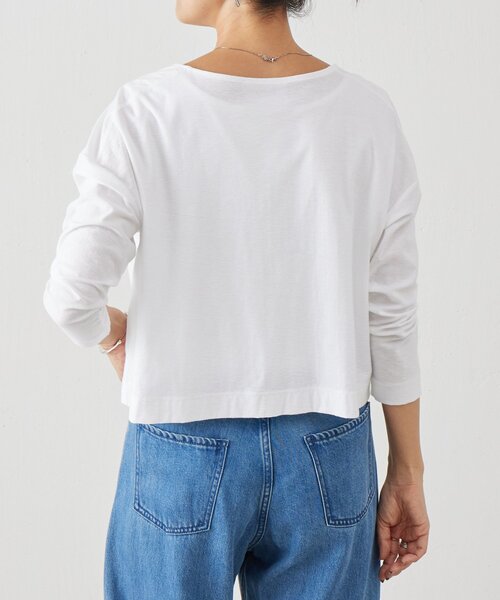 BEARDSLEY（ビアズリー）の「スラブショートカーディガン（カーディガン/ボレロ・レディース・グレー/ホワイト・FREE）」の7枚目の写真