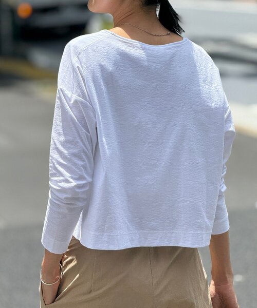 BEARDSLEY（ビアズリー）の「スラブショートカーディガン（カーディガン/ボレロ・レディース・グレー/ホワイト・FREE）」の16枚目の写真