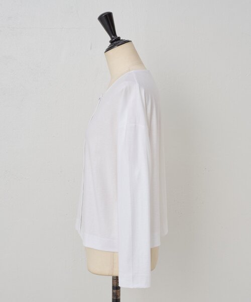 BEARDSLEY（ビアズリー）の「スラブショートカーディガン（カーディガン/ボレロ・レディース・グレー/ホワイト・FREE）」の20枚目の写真