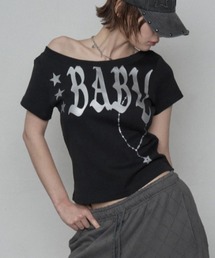 tシャツ 「SETUP‐EXE」BABY WIDE NECK TOP / 「セットアップエグゼ」ベイビーワイドネック半袖Tシャツ レディース SETUP‐EXE】BABY WIDE NECK TOP / 【セットアップエグゼ