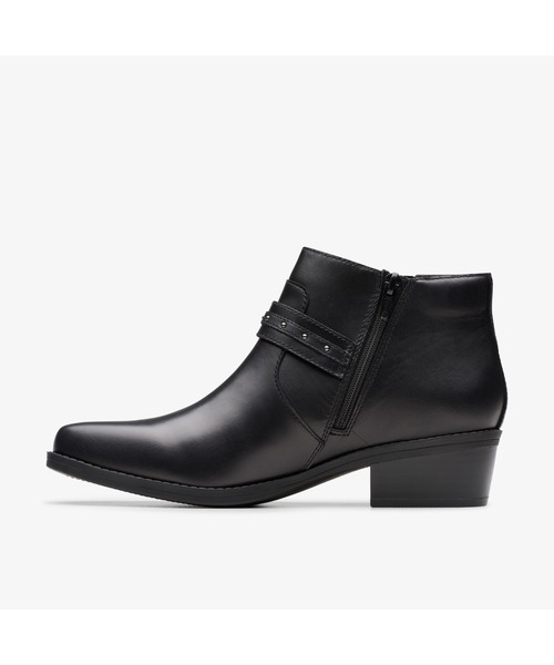 Clarks(クラークス)の「Danyelle Wish / ダニウェルウィッシュ(ブラックレザー)(ブーツ・レディース・ブラック・UK6/UK5.5/UK5/UK4.5/UK4/UK3.5/UK3)」の2枚目の写真