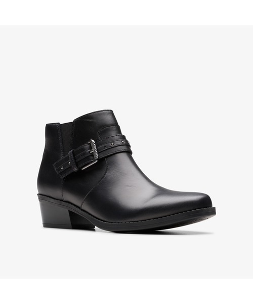 Clarks(クラークス)の「Danyelle Wish / ダニウェルウィッシュ(ブラックレザー)(ブーツ・レディース・ブラック・UK6/UK5.5/UK5/UK4.5/UK4/UK3.5/UK3)」の4枚目の写真