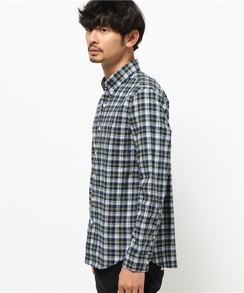OUTLET（アウトレット）の「【CIAOPANIC TYPY】ネルヘリンボンチェックシャツ（シャツ/ブラウス・メンズ・ネイビー・MEDIUM）」の2枚目の写真