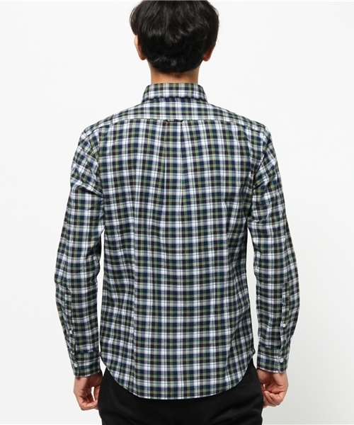 OUTLET（アウトレット）の「【CIAOPANIC TYPY】ネルヘリンボンチェックシャツ（シャツ/ブラウス・メンズ・ネイビー・MEDIUM）」の3枚目の写真