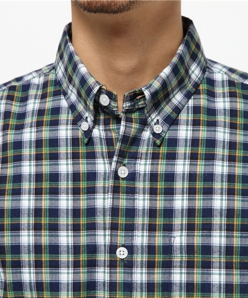 OUTLET（アウトレット）の「【CIAOPANIC TYPY】ネルヘリンボンチェックシャツ（シャツ/ブラウス・メンズ・ネイビー・MEDIUM）」の4枚目の写真