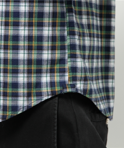 OUTLET（アウトレット）の「【CIAOPANIC TYPY】ネルヘリンボンチェックシャツ（シャツ/ブラウス・メンズ・ネイビー・MEDIUM）」の6枚目の写真
