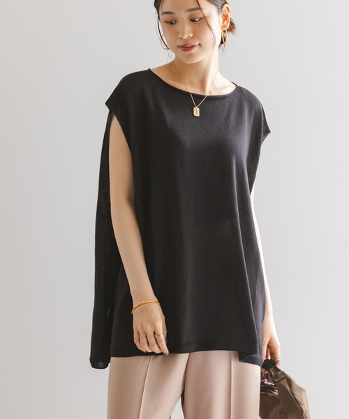 NOBLE RY/PL テントラインプルオーバー ノーブル NOBLE 【洗える】RY/PL テントラインプルオーバー