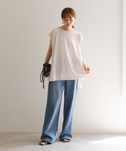 洗える RY/PLテントラインプルオーバー セール】【洗える】RY/PL テントラインプルオーバー（ニット