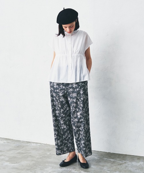 LA MARINE FRANCAISE（マリン フランセーズ）の「コットンローンフリルギャザーブラウス（シャツ/ブラウス・レディース・イエロー/ホワイト/ブラック/ブルー・FREE）」の7枚目の写真