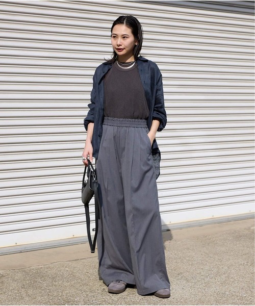 JOURNAL STANDARD（ジャーナルスタンダード）の「《追加3》リネンレギュラーカラーシャツ（シャツ/ブラウス・レディース・ピンク/ネイビー/ブルー・FREE）」の4枚目の写真