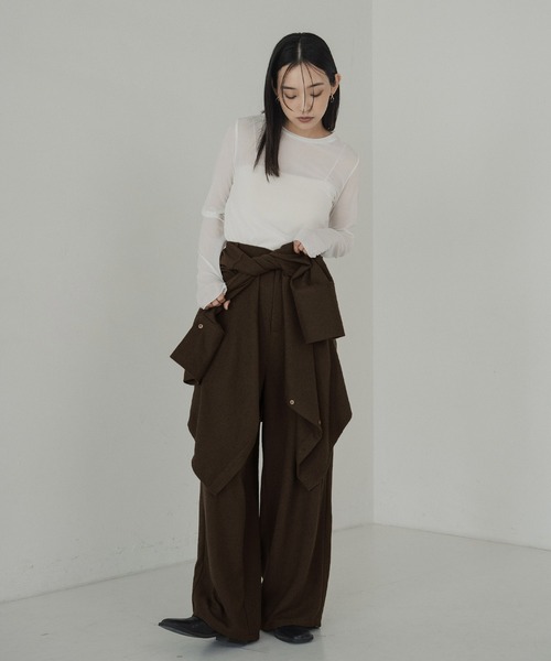 hellam（へラム）の「起毛 ビックカフスネップシャツ（シャツ/ブラウス・レディース・ブラック/アイボリー/ブラウン/ベージュ/イエロー・FREE）」の10枚目の写真